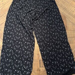 Aerie Black Floral Print asleep Pants